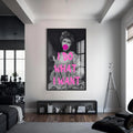 I Do What I Want Cam tablo – Siyah Çerçeveli Cam Tablo
