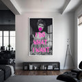 I Do What I Want Cam tablo – Beyaz Çerçeveli Cam Tablo