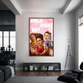 Girls Night Out Cam tablo – Ceviz Çerçeveli Cam Tablo