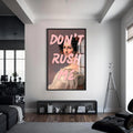 Don’t Rush Me Cam tablo – Siyah Çerçeveli Cam Tablo