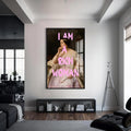 I Am a Rich Woman Cam tablo – Siyah Çerçeveli Cam Tablo