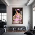 I Am a Rich Woman Cam tablo – Ceviz Çerçeveli Cam Tablo