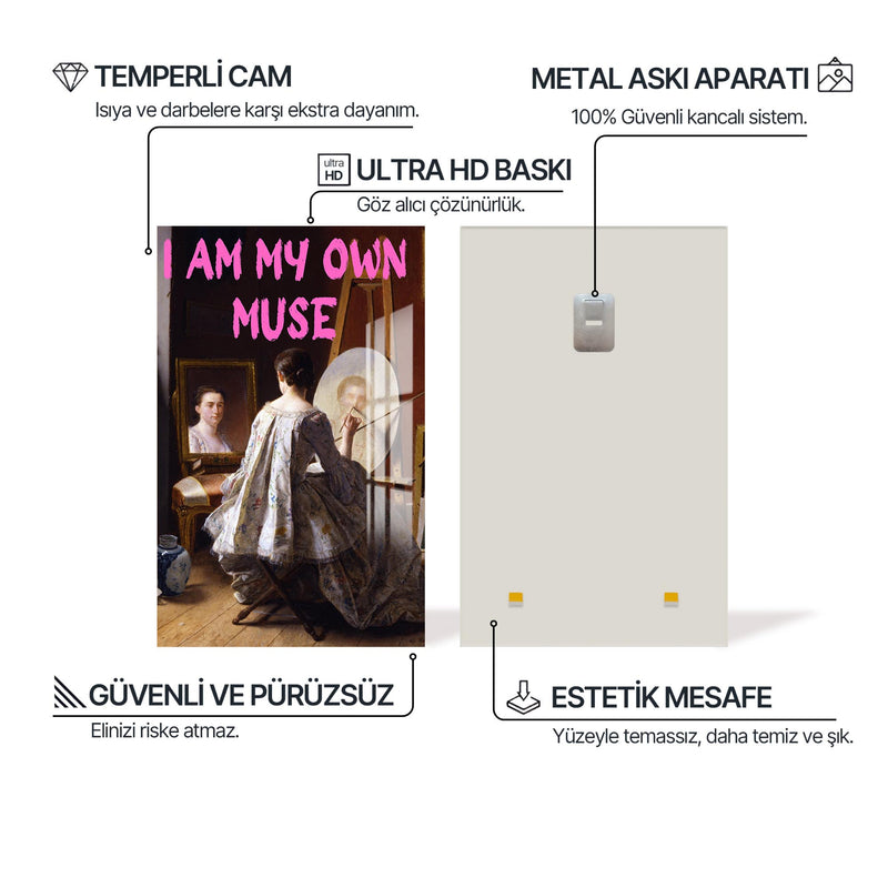 I Am My Own Muse Cam tablo – Cam Tablo