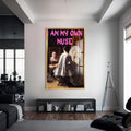 I Am My Own Muse Cam tablo – Altın Çerçeveli Cam Tablo
