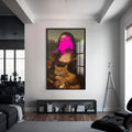 ink Splash Mona Cam tablo – Siyah Çerçeveli Cam Tablo