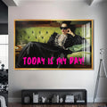 TODAY IS MY DAY Cam tablo – Altın Çerçeveli Cam Tablo