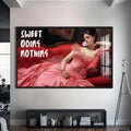 Sweet Doing Nothing Cam tablo – Siyah Çerçeveli Cam Tablo