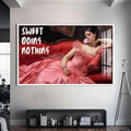 Sweet Doing Nothing Cam tablo – Beyaz Çerçeveli Cam Tablo