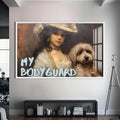 My Bodyguard Cam tablo – Beyaz Çerçeveli Cam Tablo