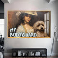 My Bodyguard Cam tablo – Altın Çerçeveli Cam Tablo
