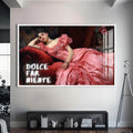 Dolce Far Niente Cam tablo – Beyaz Çerçeveli Cam Tablo
