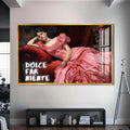 Dolce Far Niente Cam tablo – Altın Çerçeveli Cam Tablo