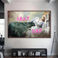 Lazy Day Cam tablo – Ceviz Çerçeveli Cam Tablo