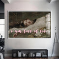 I am full of love Cam tablo – Beyaz Çerçeveli Cam Tablo