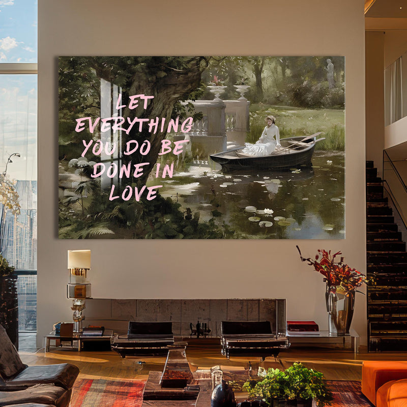Let everything you do be done in love Cam tablo – Cam Tablo