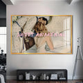 Sweet Awakening Cam tablo – Altın Çerçeveli Cam Tablo