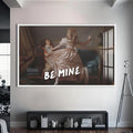 Be Mine Cam tablo – Beyaz Çerçeveli Cam Tablo