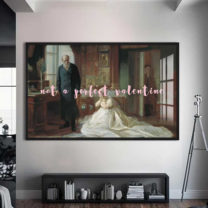 Be Mine Cam tablo – Siyah Çerçeveli Cam Tablo
