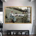 Best View Cam tablo – Altın Çerçeveli Cam Tablo