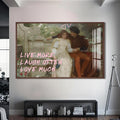 Live More, Laugh Often, Love Much Cam tablo – Ceviz Çerçeveli Cam Tablo