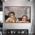 Stupid Cupid Cam tablo – Ceviz Çerçeveli Cam Tablo