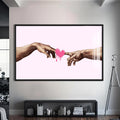 Touch of Love Cam tablo – Siyah Çerçeveli Cam Tablo