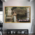 Passion Cam tablo – Altın Çerçeveli Cam Tablo