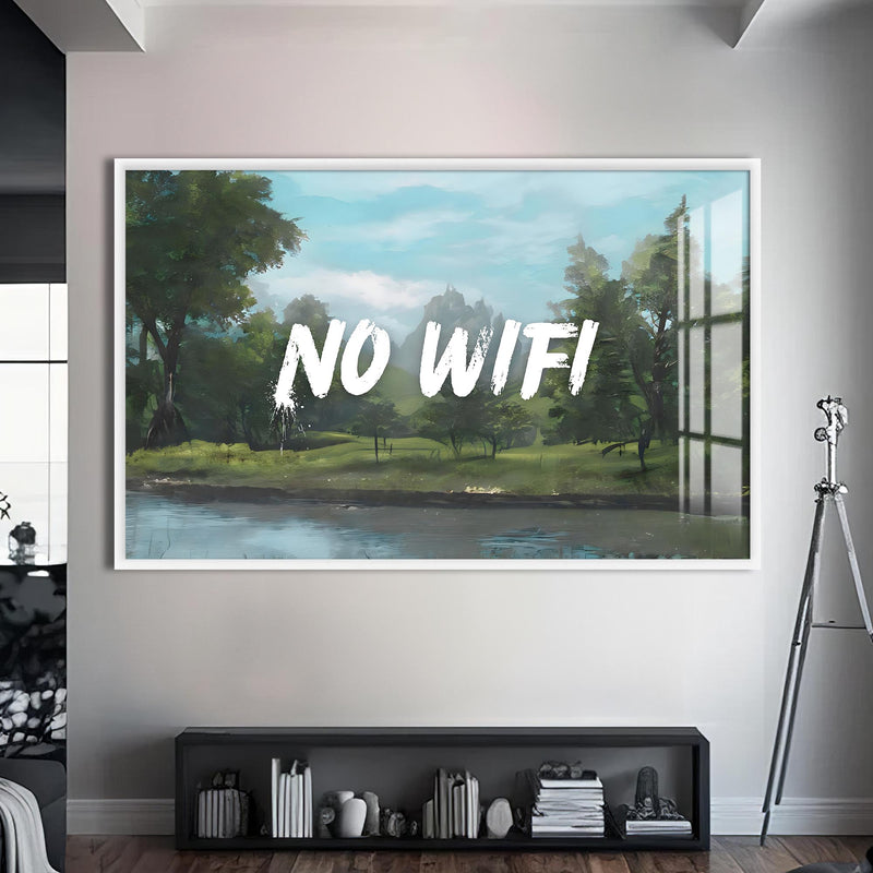 No WiFi Cam tablo – Beyaz Çerçeveli Cam Tablo