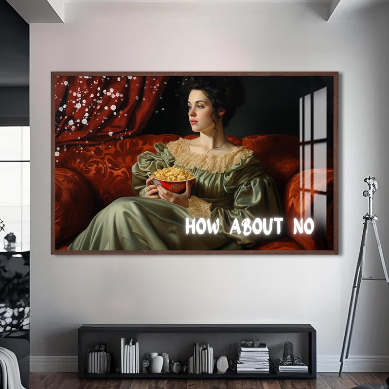 Shh… I’m Reading Cam tablo – Ceviz Çerçeveli Cam Tablo