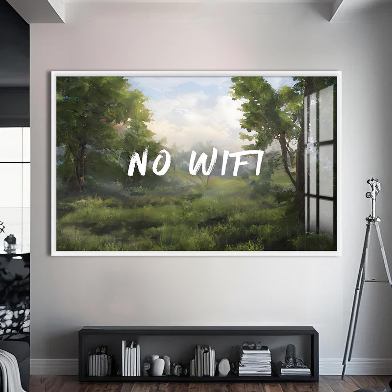 No WiFi Cam tablo – Beyaz Çerçeveli Cam Tablo