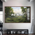 No WiFi Cam tablo – Ceviz Çerçeveli Cam Tablo