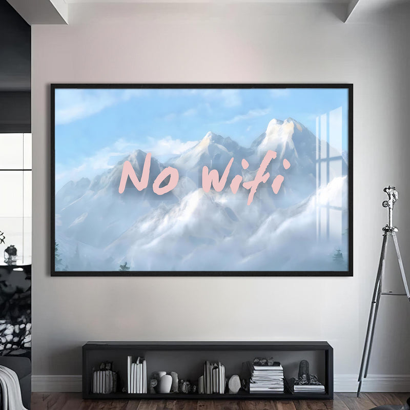 No WiFi Cam tablo – Siyah Çerçeveli Cam Tablo