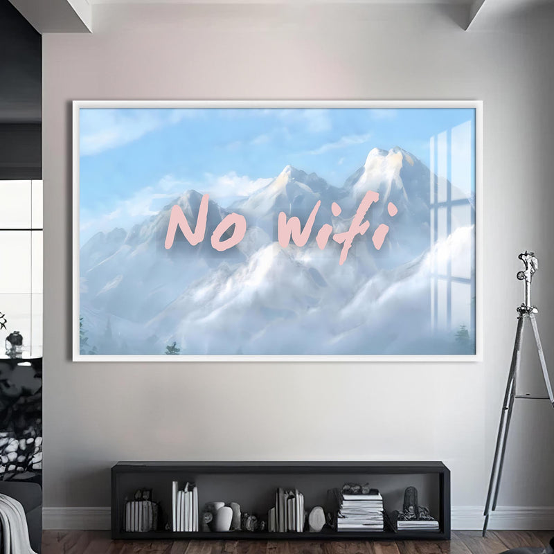 No WiFi Cam tablo – Beyaz Çerçeveli Cam Tablo