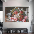 Be My Valentine Cam tablo – Beyaz Çerçeveli Cam Tablo
