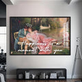 Happiness is a moment with you Cam tablo – Siyah Çerçeveli Cam Tablo