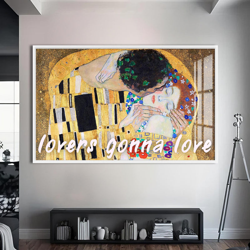 Lovers Gonna Love Cam tablo – Beyaz Çerçeveli Cam Tablo