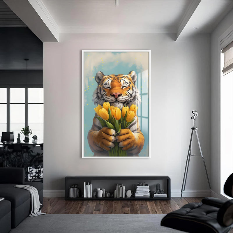 Gentle Beast Cam tablo – Beyaz Çerçeveli Cam Tablo