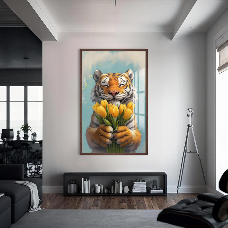 Gentle Beast Cam tablo – Ceviz Çerçeveli Cam Tablo