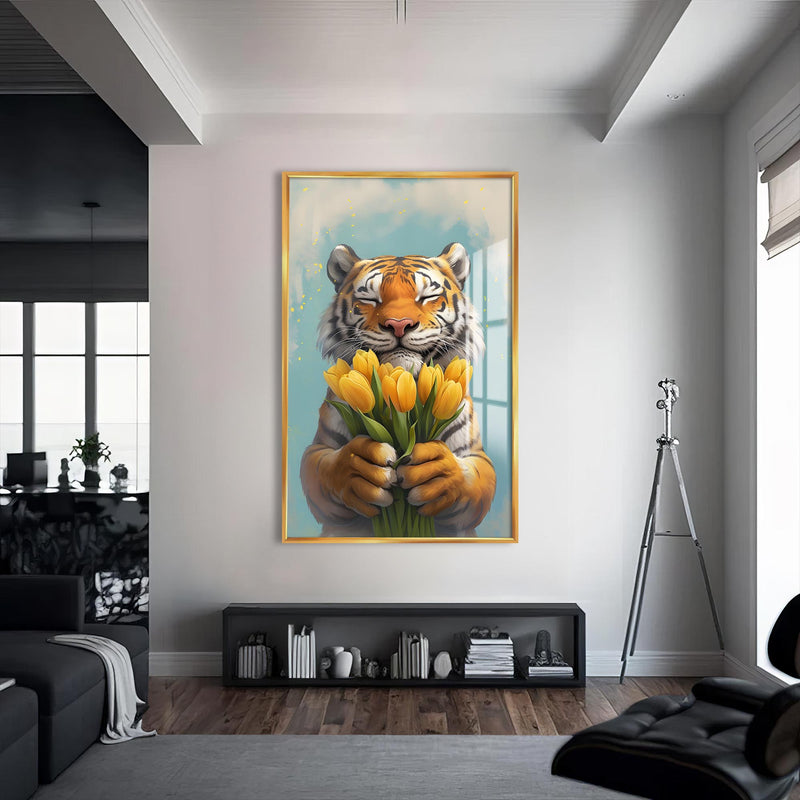 Gentle Beast Cam tablo – Altın Çerçeveli Cam Tablo