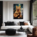 Müzisyen Kedi Cam Tablo – Cam Tablo