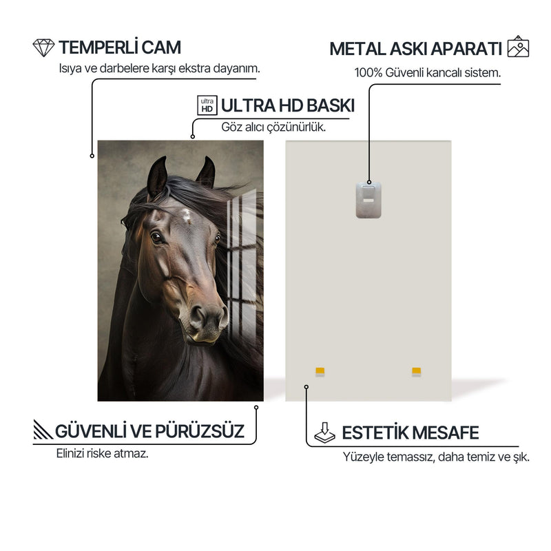 Arap Atı Cam Tablo – Cam Tablo