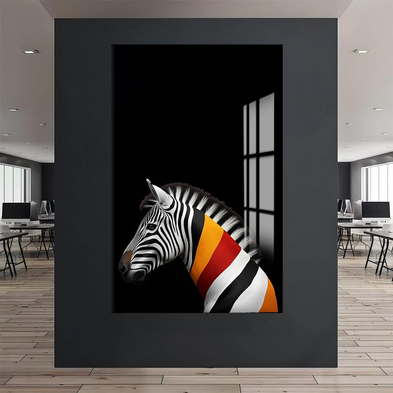 Üzgün Zebra Cam Tablo – Cam Tablo