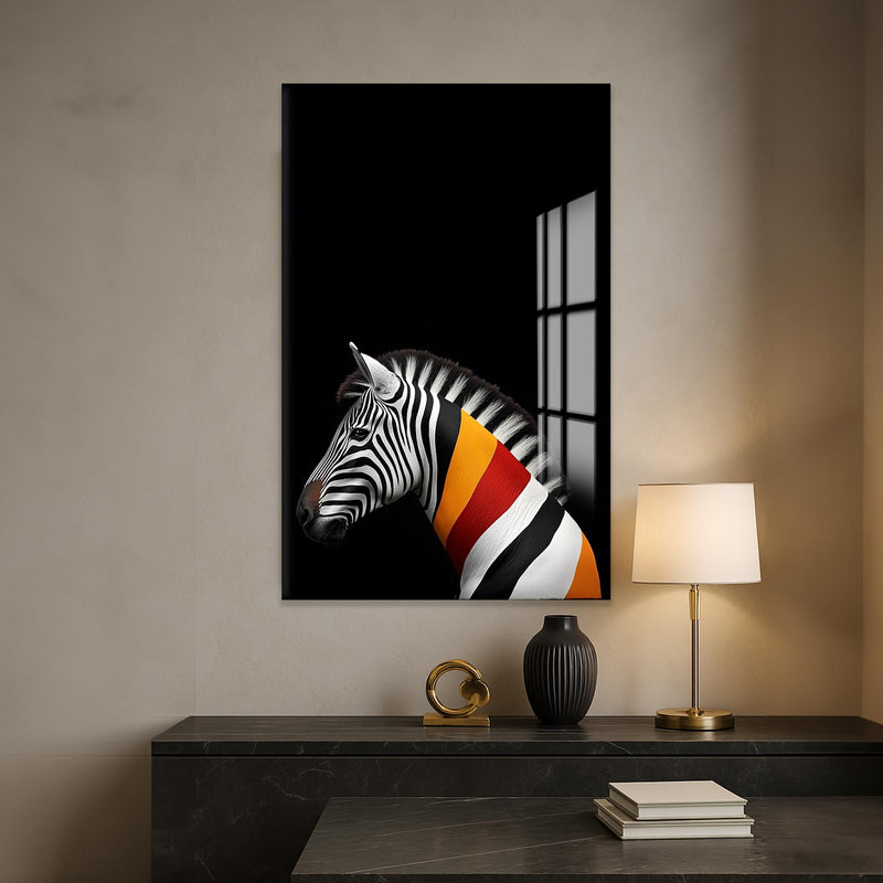 Üzgün Zebra Cam Tablo – Cam Tablo
