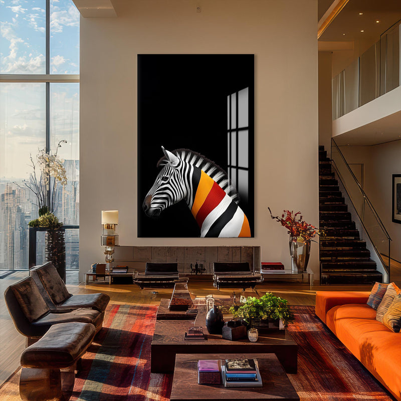 Üzgün Zebra Cam Tablo – Cam Tablo