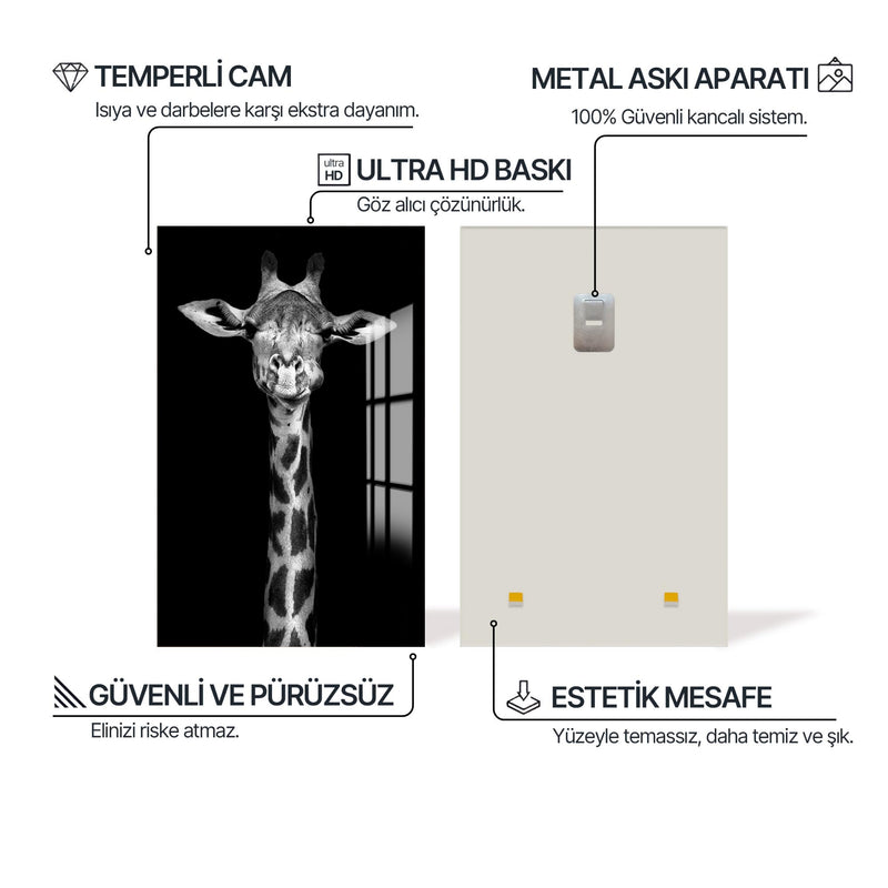 Zürafa Cam Tablo – Cam Tablo