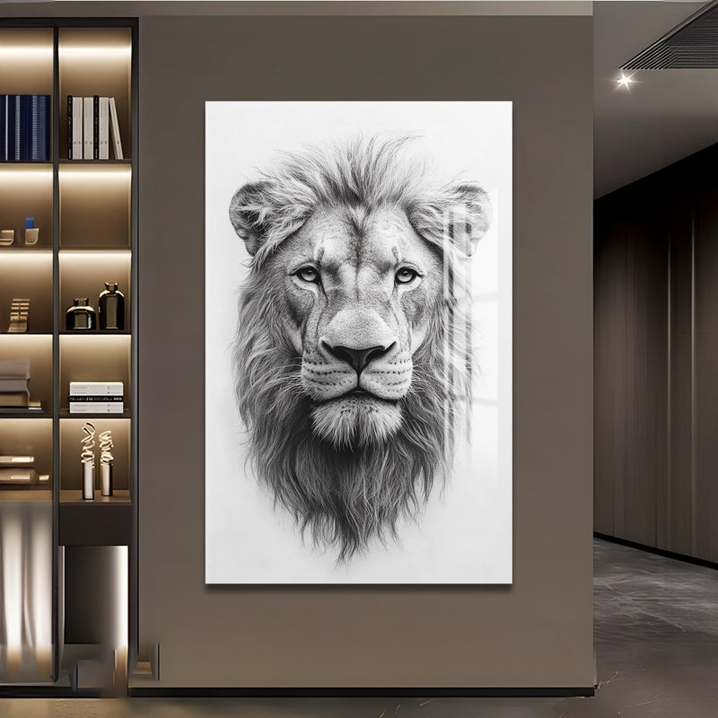 Aslan Portre  Cam Tablo – Cam Tablo