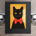 Papyonlu Kedi Cam Tablo – Cam Tablo