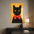 Papyonlu Kedi Cam Tablo – Cam Tablo