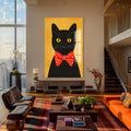 Papyonlu Kedi Cam Tablo – Cam Tablo