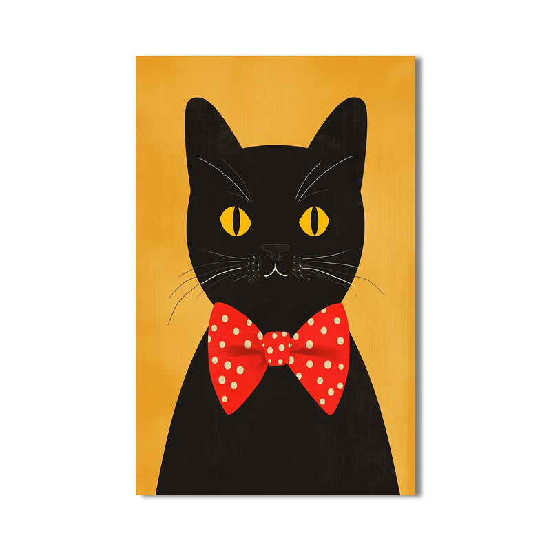 Papyonlu Kedi Cam Tablo – Cam Tablo